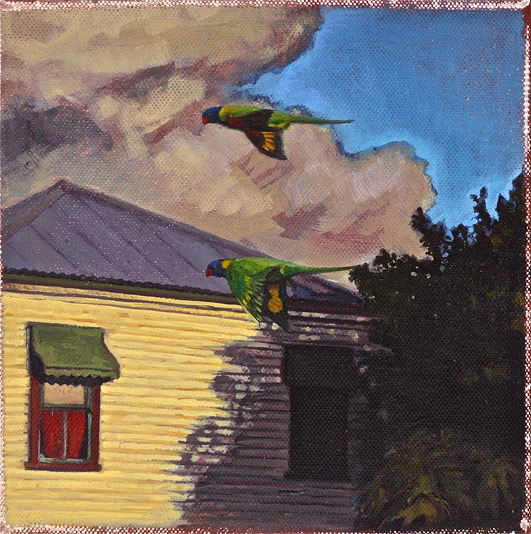 the Morning Panel - oil on canvas